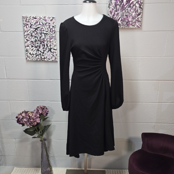 Chic Black Long Sleeve Dress - Picture 2 of 11